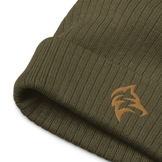 Calm Wolf - Ribbed knit beanie