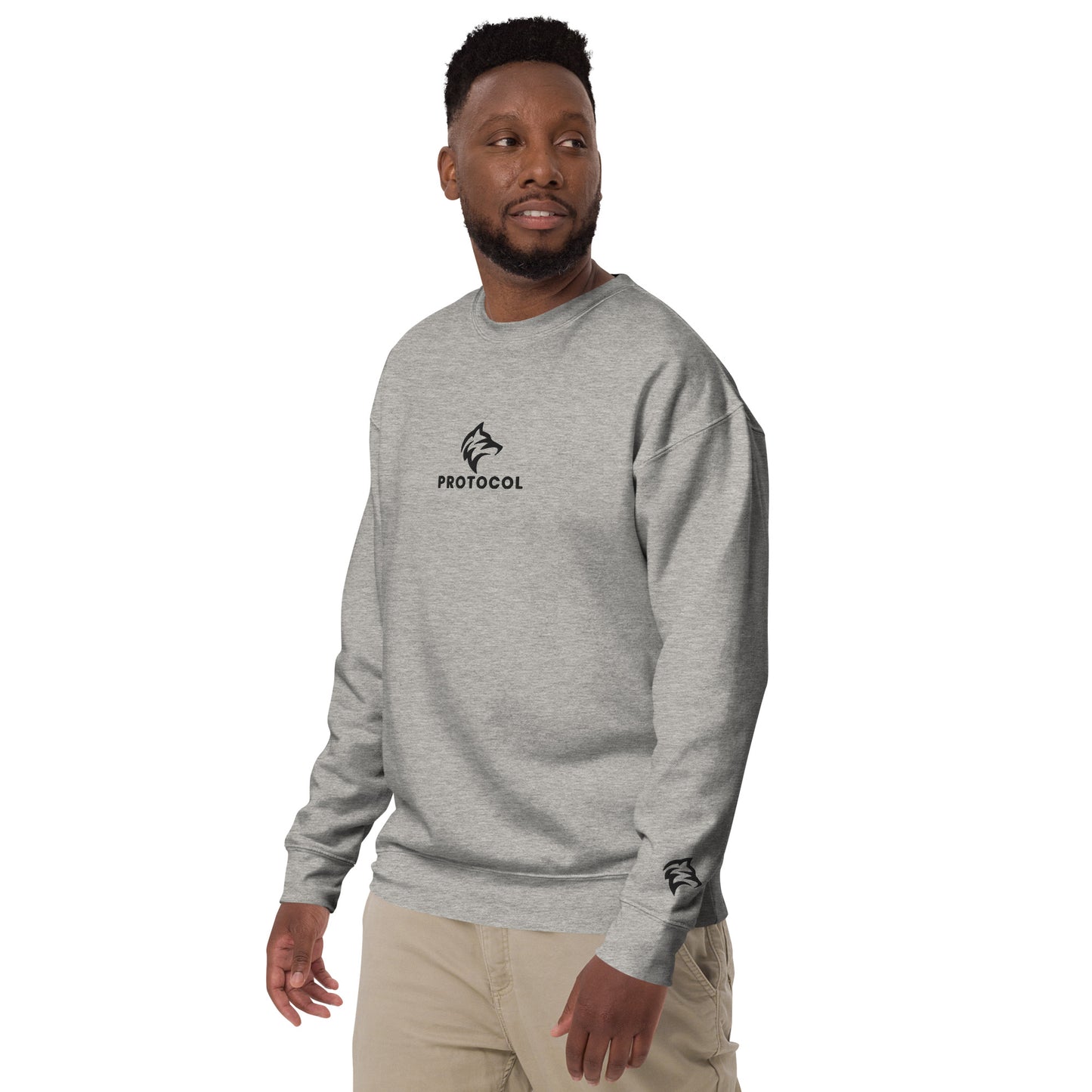 Calm Wolf Protocol - Embroidered Sweatshirt