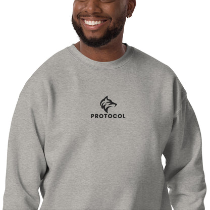 Calm Wolf Protocol - Embroidered Sweatshirt